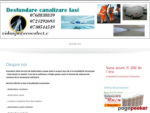 desfuncare canalizare Iasi 200 lei /ora| desfundare canal Iasi